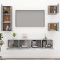 vidaXL 5-tlg. TV-Schrank-Set Grau Sonoma Holzwerkstoff vidaXL 5-tlg. TV-Schrank-Set Grau Sonoma Holzwerkstoff