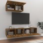 vidaXL 3-tlg. TV-Schrank-Set Räuchereiche Holzwerkstoff vidaXL 3-tlg. TV-Schrank-Set Räuchereiche Holzwerkstoff