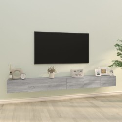 vidaXL 3-tlg. TV-Schrank-Set Grau Sonoma Holzwerkstoff