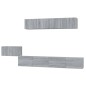 vidaXL 5-tlg. TV-Schrank-Set Grau Sonoma Holzwerkstoff vidaXL 5-tlg. TV-Schrank-Set Grau Sonoma Holzwerkstoff