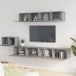 vidaXL 5-tlg. TV-Schrank-Set Grau Sonoma Holzwerkstoff vidaXL 5-tlg. TV-Schrank-Set Grau Sonoma Holzwerkstoff