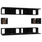 vidaXL 6-tlg. TV-Schrank-Set Schwarz Holzwerkstoff vidaXL 6-tlg. TV-Schrank-Set Schwarz Holzwerkstoff