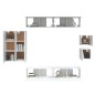 vidaXL 8-tlg. TV-Schrank-Set Weiß Holzwerkstoff vidaXL 8-tlg. TV-Schrank-Set Weiß Holzwerkstoff