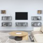vidaXL 7-tlg. TV-Schrank-Set Grau Sonoma Holzwerkstoff vidaXL 7-tlg. TV-Schrank-Set Grau Sonoma Holzwerkstoff