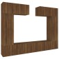 vidaXL 6-tlg. TV-Schrank-Set Braun Eichen-Optik Holzwerkstoff vidaXL 6-tlg. TV-Schrank-Set Braun Eichen-Optik Holzwerkstoff
