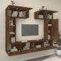 vidaXL 6-tlg. TV-Schrank-Set Braun Eichen-Optik Holzwerkstoff vidaXL 6-tlg. TV-Schrank-Set Braun Eichen-Optik Holzwerkstoff