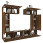 vidaXL 6-tlg. TV-Schrank-Set Braun Eichen-Optik Holzwerkstoff vidaXL 6-tlg. TV-Schrank-Set Braun Eichen-Optik Holzwerkstoff
