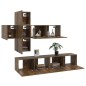 vidaXL 7-tlg. TV-Schrank-Set Räuchereiche Holzwerkstoff vidaXL 7-tlg. TV-Schrank-Set Räuchereiche Holzwerkstoff