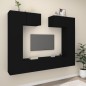 vidaXL 6-tlg. TV-Schrank-Set Schwarz Holzwerkstoff vidaXL 6-tlg. TV-Schrank-Set Schwarz Holzwerkstoff