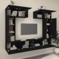 vidaXL 6-tlg. TV-Schrank-Set Schwarz Holzwerkstoff vidaXL 6-tlg. TV-Schrank-Set Schwarz Holzwerkstoff