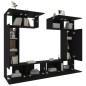 vidaXL 6-tlg. TV-Schrank-Set Schwarz Holzwerkstoff vidaXL 6-tlg. TV-Schrank-Set Schwarz Holzwerkstoff