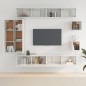 vidaXL 8-tlg. TV-Schrank-Set Hochglanz-Weiß Holzwerkstoff vidaXL 8-tlg. TV-Schrank-Set Hochglanz-Weiß Holzwerkstoff