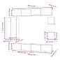vidaXL 8-tlg. TV-Schrank-Set Hochglanz-Weiß Holzwerkstoff vidaXL 8-tlg. TV-Schrank-Set Hochglanz-Weiß Holzwerkstoff