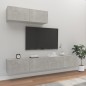 vidaXL 3-tlg. TV-Schrank-Set Betongrau Holzwerkstoff vidaXL 3-tlg. TV-Schrank-Set Betongrau Holzwerkstoff