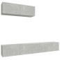 vidaXL 3-tlg. TV-Schrank-Set Betongrau Holzwerkstoff vidaXL 3-tlg. TV-Schrank-Set Betongrau Holzwerkstoff