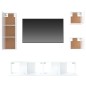 vidaXL 5-tlg. TV-Schrank-Set Hochglanz-Weiß Holzwerkstoff vidaXL 5-tlg. TV-Schrank-Set Hochglanz-Weiß Holzwerkstoff
