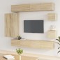 vidaXL 8-tlg. TV-Schrank-Set Sonoma-Eiche Holzwerkstoff vidaXL 8-tlg. TV-Schrank-Set Sonoma-Eiche Holzwerkstoff