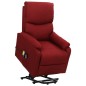 Massagesessel mit Aufstehhilfe Weinrot Stoff Massagesessel mit Aufstehhilfe Weinrot Stoff