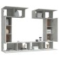 vidaXL 6-tlg. TV-Schrank-Set Betongrau Holzwerkstoff vidaXL 6-tlg. TV-Schrank-Set Betongrau Holzwerkstoff