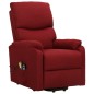 Massagesessel mit Aufstehhilfe Weinrot Stoff Massagesessel mit Aufstehhilfe Weinrot Stoff