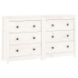 vidaXL Sideboard Weiß 140x35x80 cm Massivholz Kiefer vidaXL Sideboard Weiß 140x35x80 cm Massivholz Kiefer