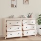 vidaXL Sideboard Weiß 140x35x80 cm Massivholz Kiefer vidaXL Sideboard Weiß 140x35x80 cm Massivholz Kiefer