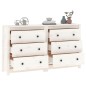 vidaXL Sideboard Weiß 140x35x80 cm Massivholz Kiefer vidaXL Sideboard Weiß 140x35x80 cm Massivholz Kiefer
