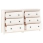 vidaXL Sideboard Weiß 140x35x80 cm Massivholz Kiefer vidaXL Sideboard Weiß 140x35x80 cm Massivholz Kiefer
