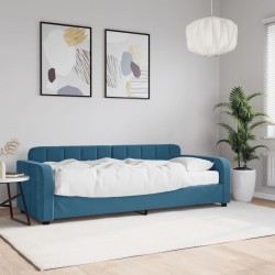 vidaXL Tagesbett mit Matratze Blau 80x200 cm Samt