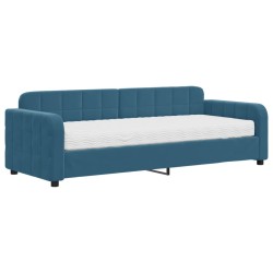 vidaXL Tagesbett mit Matratze Blau 80x200 cm Samt