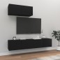 vidaXL 3-tlg. TV-Schrank-Set Schwarz Holzwerkstoff vidaXL 3-tlg. TV-Schrank-Set Schwarz Holzwerkstoff