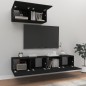 vidaXL 3-tlg. TV-Schrank-Set Schwarz Holzwerkstoff vidaXL 3-tlg. TV-Schrank-Set Schwarz Holzwerkstoff