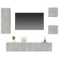 vidaXL 5-tlg. TV-Schrank-Set Betongrau Holzwerkstoff vidaXL 5-tlg. TV-Schrank-Set Betongrau Holzwerkstoff