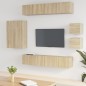 vidaXL 8-tlg. TV-Schrank-Set Sonoma-Eiche Holzwerkstoff vidaXL 8-tlg. TV-Schrank-Set Sonoma-Eiche Holzwerkstoff