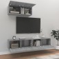 vidaXL 3-tlg. TV-Schrank-Set Grau Sonoma Holzwerkstoff vidaXL 3-tlg. TV-Schrank-Set Grau Sonoma Holzwerkstoff