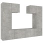 vidaXL 6-tlg. TV-Schrank-Set Betongrau Holzwerkstoff vidaXL 6-tlg. TV-Schrank-Set Betongrau Holzwerkstoff