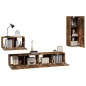 vidaXL 4-tlg. TV-Schrank-Set Räuchereiche Holzwerkstoff vidaXL 4-tlg. TV-Schrank-Set Räuchereiche Holzwerkstoff