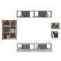 vidaXL 8-tlg. TV-Schrank-Set Betongrau Holzwerkstoff vidaXL 8-tlg. TV-Schrank-Set Betongrau Holzwerkstoff