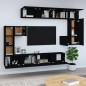vidaXL TV-Wandschrank Schwarz Holzwerkstoff vidaXL TV-Wandschrank Schwarz Holzwerkstoff