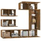 vidaXL 6-tlg. TV-Schrank-Set Räuchereiche Holzwerkstoff vidaXL 6-tlg. TV-Schrank-Set Räuchereiche Holzwerkstoff