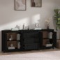 vidaXL Sideboard Schwarz 210x35x80 cm Massivholz Kiefer vidaXL Sideboard Schwarz 210x35x80 cm Massivholz Kiefer