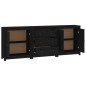 vidaXL Sideboard Schwarz 210x35x80 cm Massivholz Kiefer vidaXL Sideboard Schwarz 210x35x80 cm Massivholz Kiefer