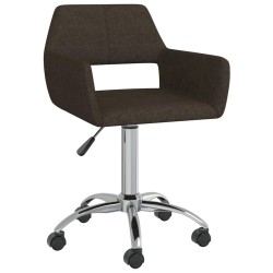 Esszimmerstühle 2 Stk. Drehbar Dunkelbraun Stoff