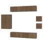 vidaXL 8-tlg. TV-Schrank-Set Braun Eichen-Optik Holzwerkstoff vidaXL 8-tlg. TV-Schrank-Set Braun Eichen-Optik Holzwerkstoff