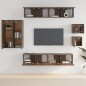 vidaXL 8-tlg. TV-Schrank-Set Braun Eichen-Optik Holzwerkstoff vidaXL 8-tlg. TV-Schrank-Set Braun Eichen-Optik Holzwerkstoff
