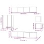 vidaXL 8-tlg. TV-Schrank-Set Braun Eichen-Optik Holzwerkstoff vidaXL 8-tlg. TV-Schrank-Set Braun Eichen-Optik Holzwerkstoff
