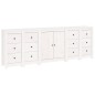 vidaXL Sideboard Weiß 230x35x80 cm Massivholz Kiefer vidaXL Sideboard Weiß 230x35x80 cm Massivholz Kiefer
