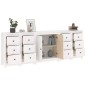 vidaXL Sideboard Weiß 230x35x80 cm Massivholz Kiefer vidaXL Sideboard Weiß 230x35x80 cm Massivholz Kiefer