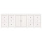 vidaXL Sideboard Weiß 230x35x80 cm Massivholz Kiefer vidaXL Sideboard Weiß 230x35x80 cm Massivholz Kiefer