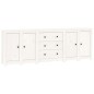 vidaXL Sideboard Weiß 230x35x80 cm Massivholz Kiefer vidaXL Sideboard Weiß 230x35x80 cm Massivholz Kiefer
